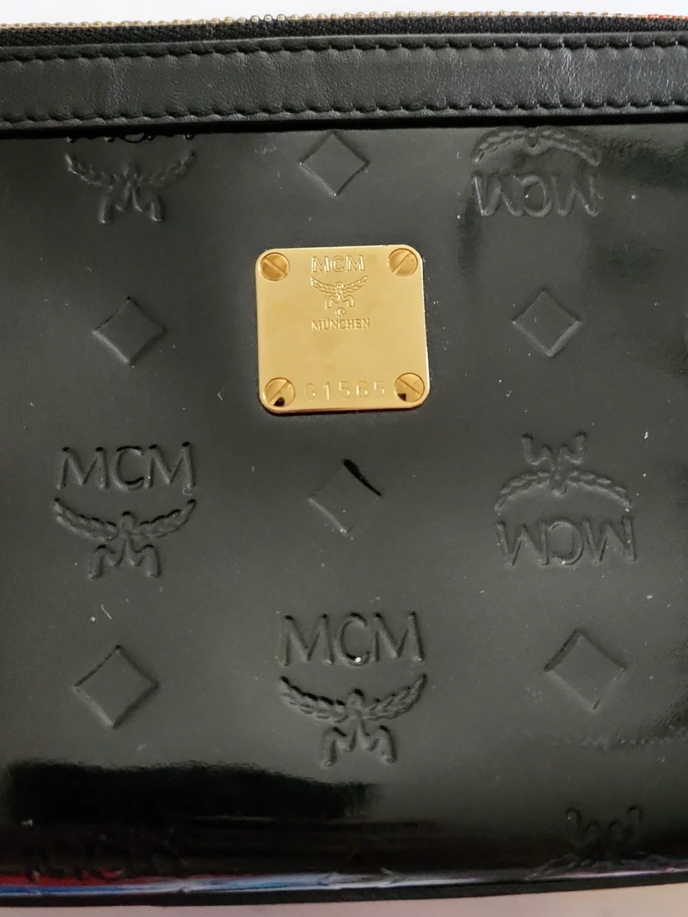 MCM Patent Leather bag with Gold hardware